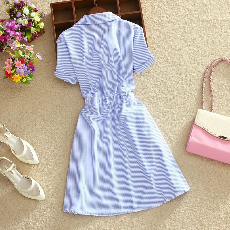 Vestido estilo camisa a rayas Cortos Vestidos Vintage El Vestidor de Carlota