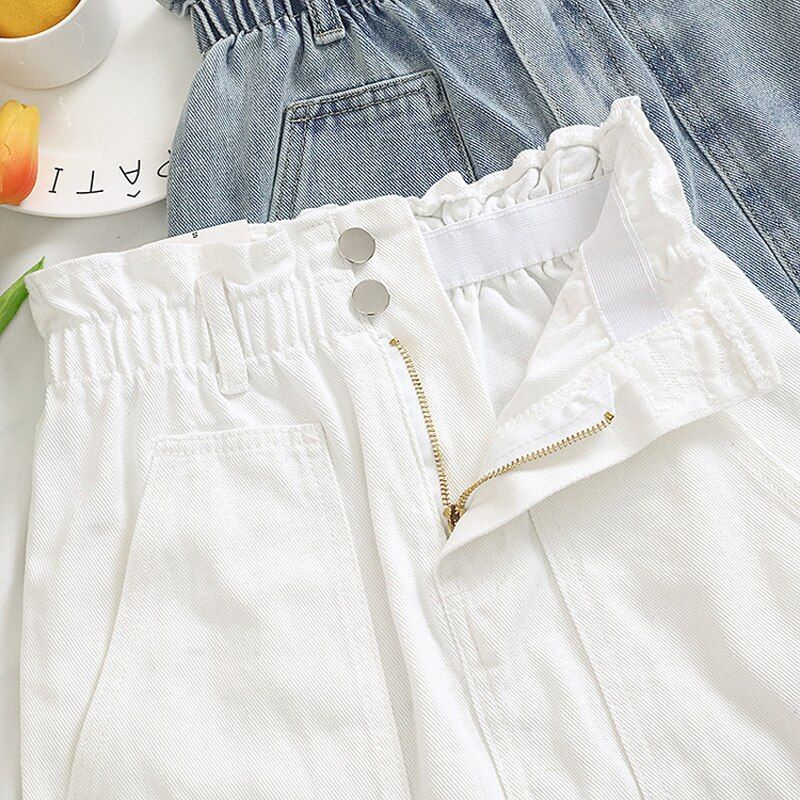 Falda de denim con cintura elástica y bolsillos Faldas El Vestidor de Carlota