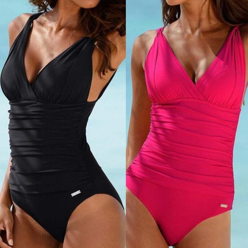 Traje de baño de talla grande con escote en v Enteriza Trajes de baño El Vestidor de Carlota